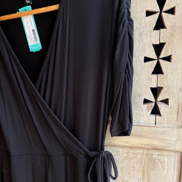 41 Hawthorn Elisse Ruched Sleeve Surplice Dress, NWT, Medium - Picture 5 of 6